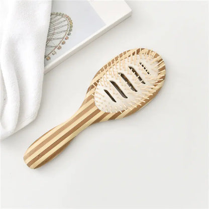 Antistatic Makeup Comb with Bamboo Massage Brush