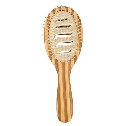 Antistatic Makeup Comb with Bamboo Massage Brush