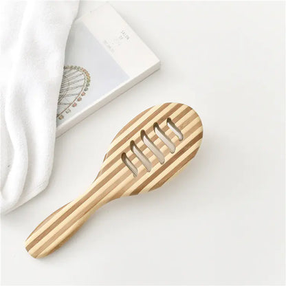 Antistatic Makeup Comb with Bamboo Massage Brush
