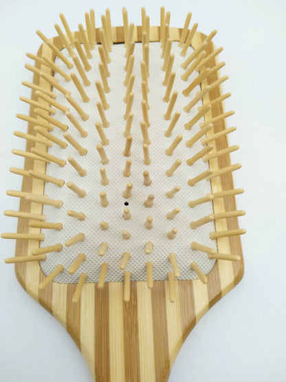 Antistatic Makeup Comb with Bamboo Massage Brush
